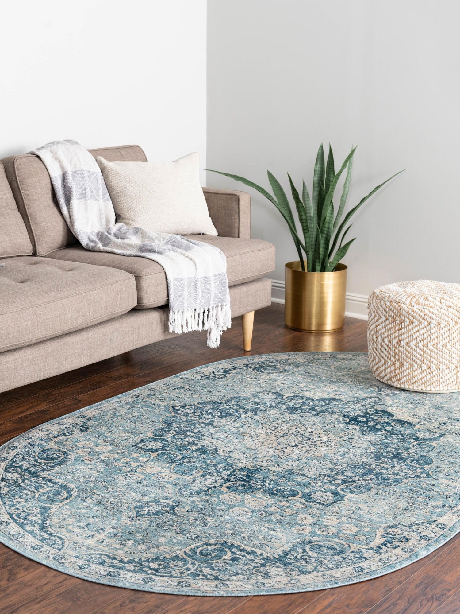Navy Blue 4' x 5' 11 Newport Oval Area Rug 100% Polypropylene Traditional Distressed Classic Contemporary Carpet for Home Decor for Sale at Rug Engine
