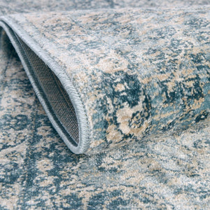 Navy Blue 4' x 4' Newport Octagon Area Rug 100% Polypropylene Traditional Distressed Classic Contemporary Carpet for Home Decor for Sale at Rug Engine