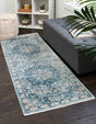 Navy Blue 2' x 5' 11 Newport Runner Area Rug 100% Polypropylene Traditional Distressed Classic Contemporary Carpet for Home Decor for Sale at Rug Engine
