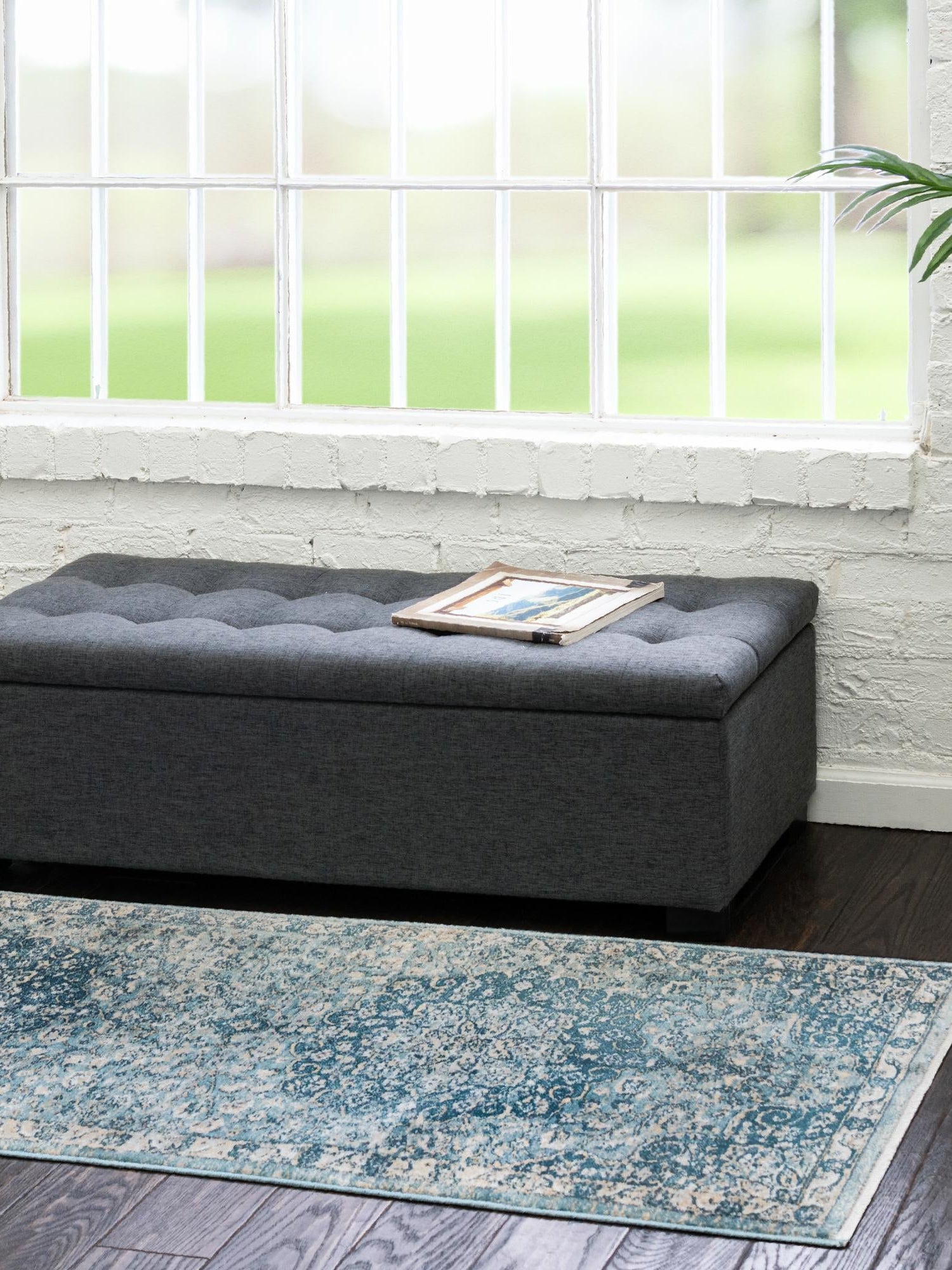 Navy Blue 2' x 5' 11 Newport Runner Area Rug 100% Polypropylene Traditional Distressed Classic Contemporary Carpet for Home Decor for Sale at Rug Engine