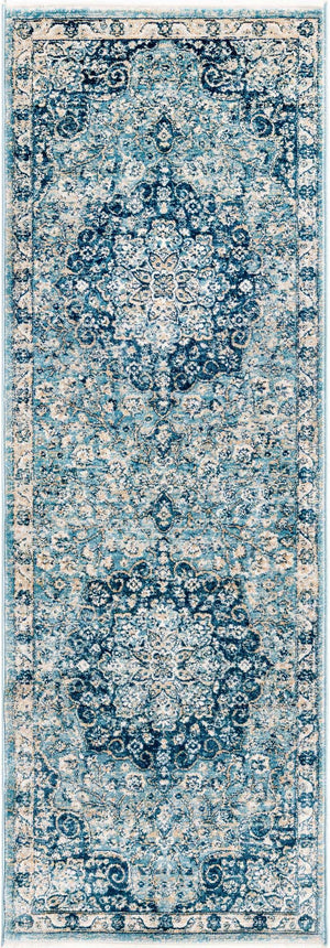 Navy Blue 2' x 5' 11 Newport Runner Area Rug 100% Polypropylene Traditional Distressed Classic Contemporary Carpet for Home Decor for Sale at Rug Engine