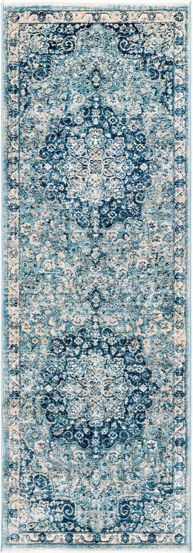 Navy Blue 2' x 5' 11 Newport Runner Area Rug 100% Polypropylene Traditional Distressed Classic Contemporary Carpet for Home Decor for Sale at Rug Engine