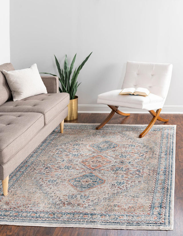 Multicolor 9' x 12' Newport Rectangle Area Rug 100% Polypropylene Traditional Distressed Classic Contemporary Carpet for Home Decor for Sale at Rug Engine