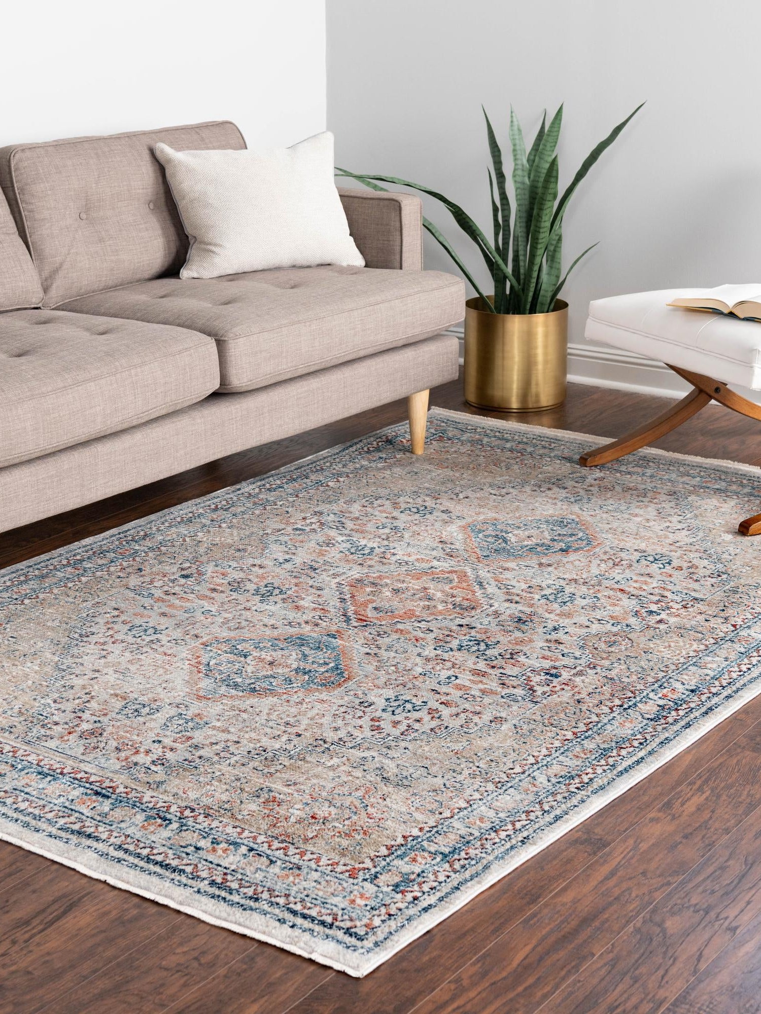 Multicolor 6' x 9' 2 Newport Rectangle Area Rug 100% Polypropylene Traditional Distressed Classic Contemporary Carpet for Home Decor for Sale at Rug Engine