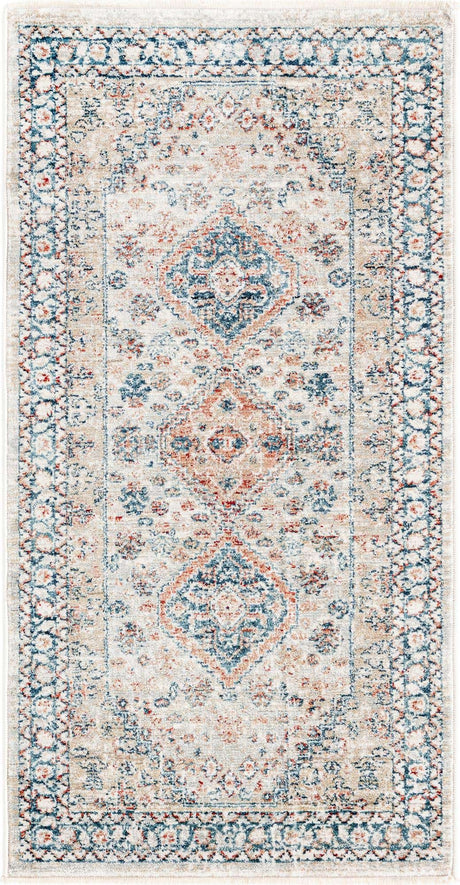 Multicolor 2' x 3' 11 Newport Runner Area Rug 100% Polypropylene Traditional Distressed Classic Contemporary Carpet for Home Decor for Sale at Rug Engine