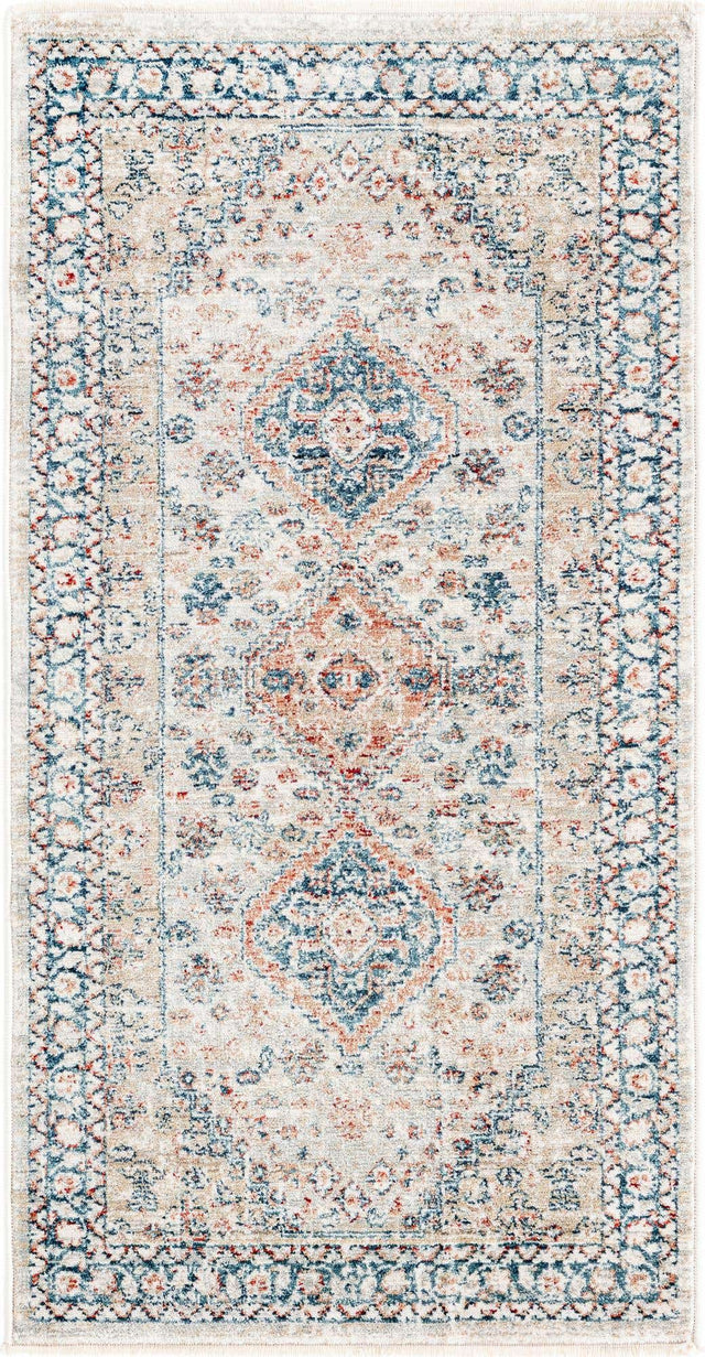 Multicolor 2' x 3' 11 Newport Runner Area Rug 100% Polypropylene Traditional Distressed Classic Contemporary Carpet for Home Decor for Sale at Rug Engine