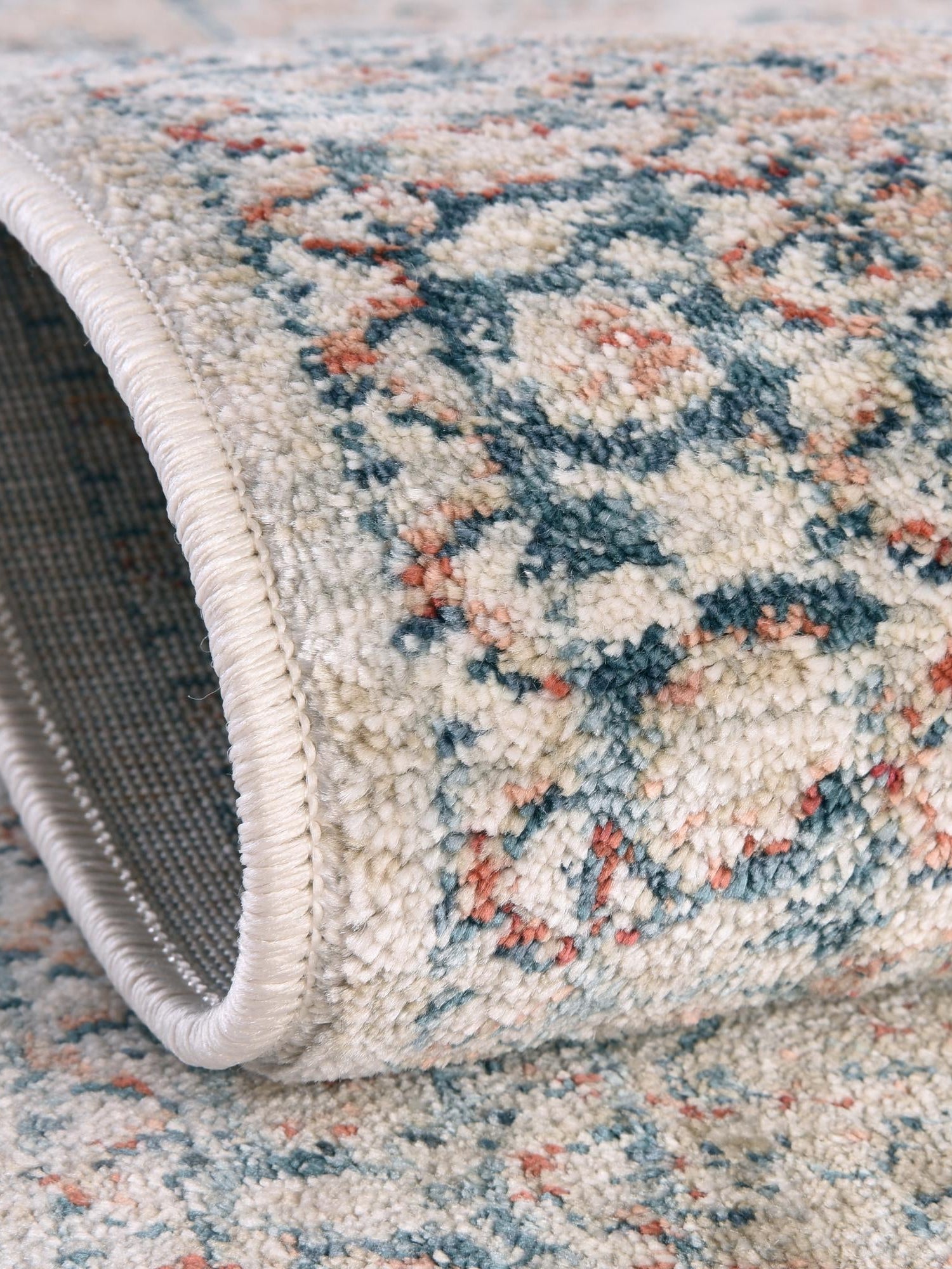 Multicolor 4' 1 x 4' 1 Newport Square Area Rug 100% Polypropylene Traditional Distressed Classic Contemporary Carpet for Home Decor for Sale at Rug Engine