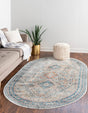 Multicolor 4' x 5' 11 Newport Oval Area Rug 100% Polypropylene Traditional Distressed Classic Contemporary Carpet for Home Decor for Sale at Rug Engine