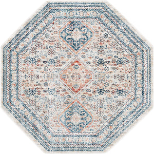 Multicolor 4' x 4' Newport Octagon Area Rug 100% Polypropylene Traditional Distressed Classic Contemporary Carpet for Home Decor for Sale at Rug Engine