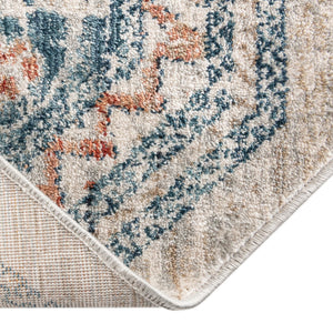 Multicolor 4' x 4' Newport Octagon Area Rug 100% Polypropylene Traditional Distressed Classic Contemporary Carpet for Home Decor for Sale at Rug Engine