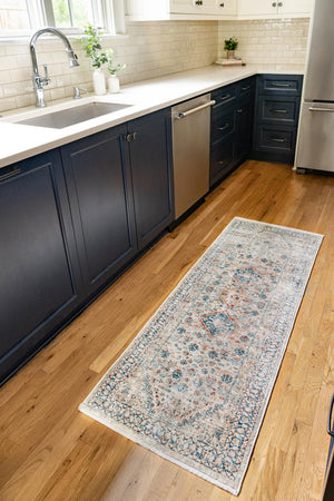 Multicolor 2' 7 x 10' 2 Newport Runner Area Rug 100% Polypropylene Traditional Distressed Classic Contemporary Carpet for Home Decor for Sale at Rug Engine