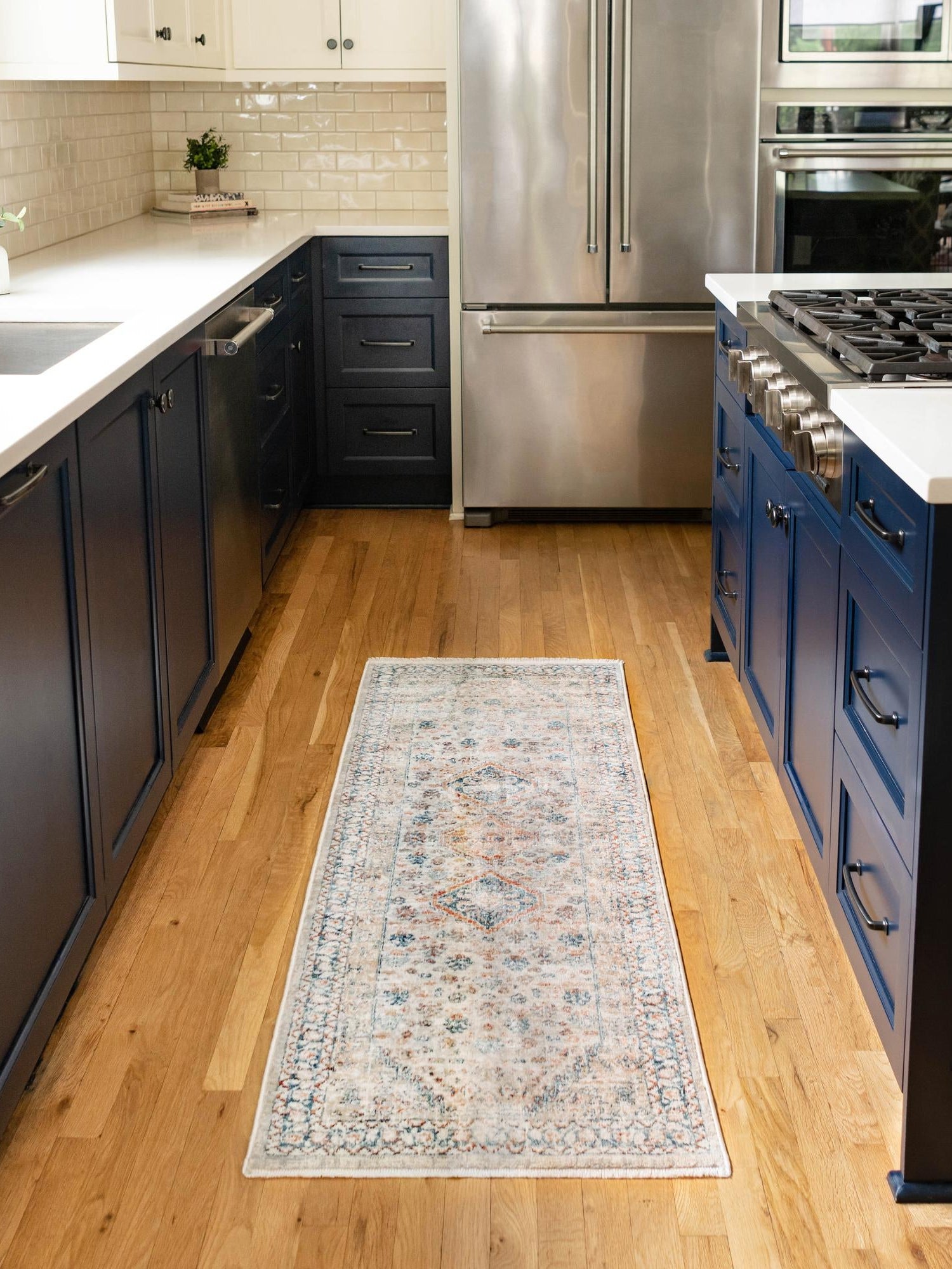 Multicolor 2' 7 x 10' 2 Newport Runner Area Rug 100% Polypropylene Traditional Distressed Classic Contemporary Carpet for Home Decor for Sale at Rug Engine