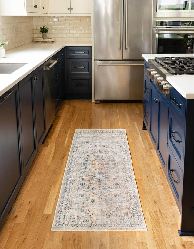 Multicolor 2' 7 x 10' 2 Newport Runner Area Rug 100% Polypropylene Traditional Distressed Classic Contemporary Carpet for Home Decor for Sale at Rug Engine