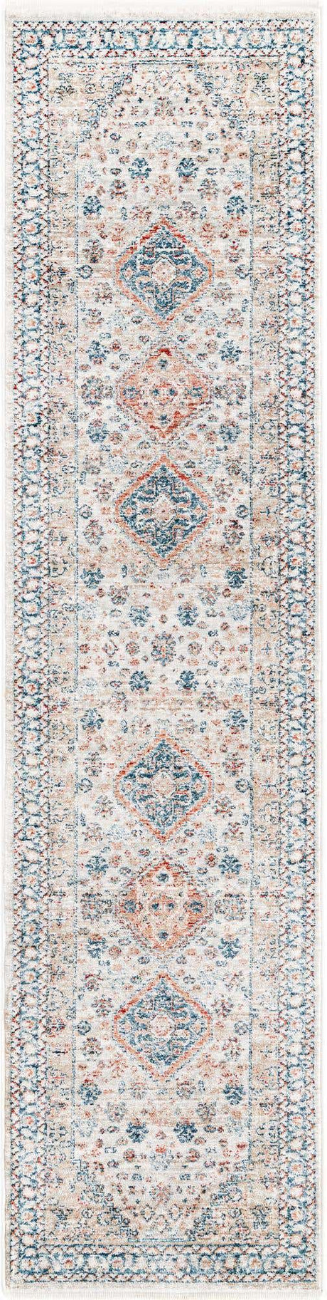 Multicolor 2' x 8' Newport Runner Area Rug 100% Polypropylene Traditional Distressed Classic Contemporary Carpet for Home Decor for Sale at Rug Engine