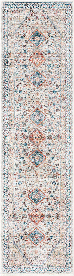 Multicolor 2' 7 x 10' 2 Newport Runner Area Rug 100% Polypropylene Traditional Distressed Classic Contemporary Carpet for Home Decor for Sale at Rug Engine
