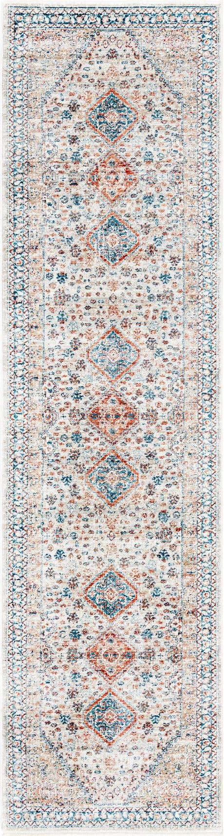 Multicolor 2' 7 x 10' 2 Newport Runner Area Rug 100% Polypropylene Traditional Distressed Classic Contemporary Carpet for Home Decor for Sale at Rug Engine
