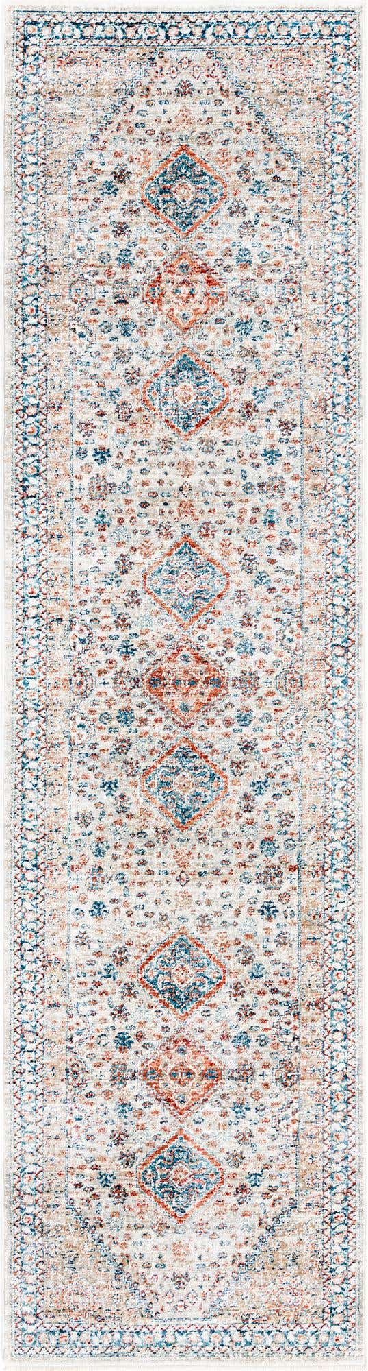Multicolor 2' 7 x 10' 2 Newport Runner Area Rug 100% Polypropylene Traditional Distressed Classic Contemporary Carpet for Home Decor for Sale at Rug Engine