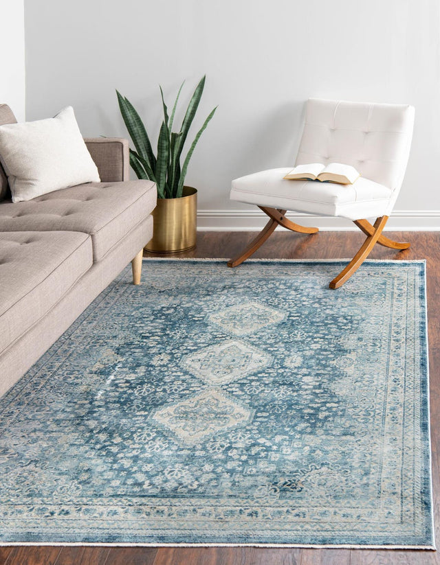 Navy Blue 2' x 3' 1 Newport Rectangle Area Rug 100% Polypropylene Traditional Distressed Classic Contemporary Carpet for Home Decor for Sale at Rug Engine