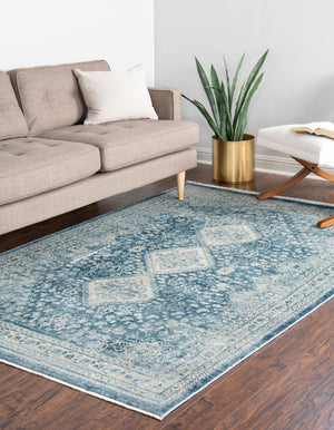 Navy Blue 6' x 9' 2 Newport Rectangle Area Rug 100% Polypropylene Traditional Distressed Classic Contemporary Carpet for Home Decor for Sale at Rug Engine