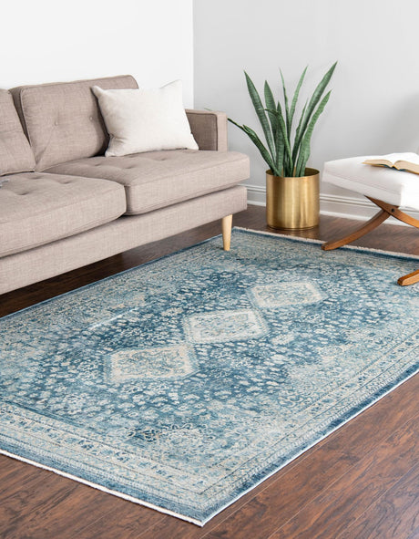 Navy Blue 2' x 3' 1 Newport Rectangle Area Rug 100% Polypropylene Traditional Distressed Classic Contemporary Carpet for Home Decor for Sale at Rug Engine