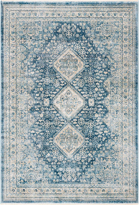 Navy Blue 4' x 5' 11 Newport Rectangle Area Rug 100% Polypropylene Traditional Distressed Classic Contemporary Carpet for Home Decor for Sale at Rug Engine