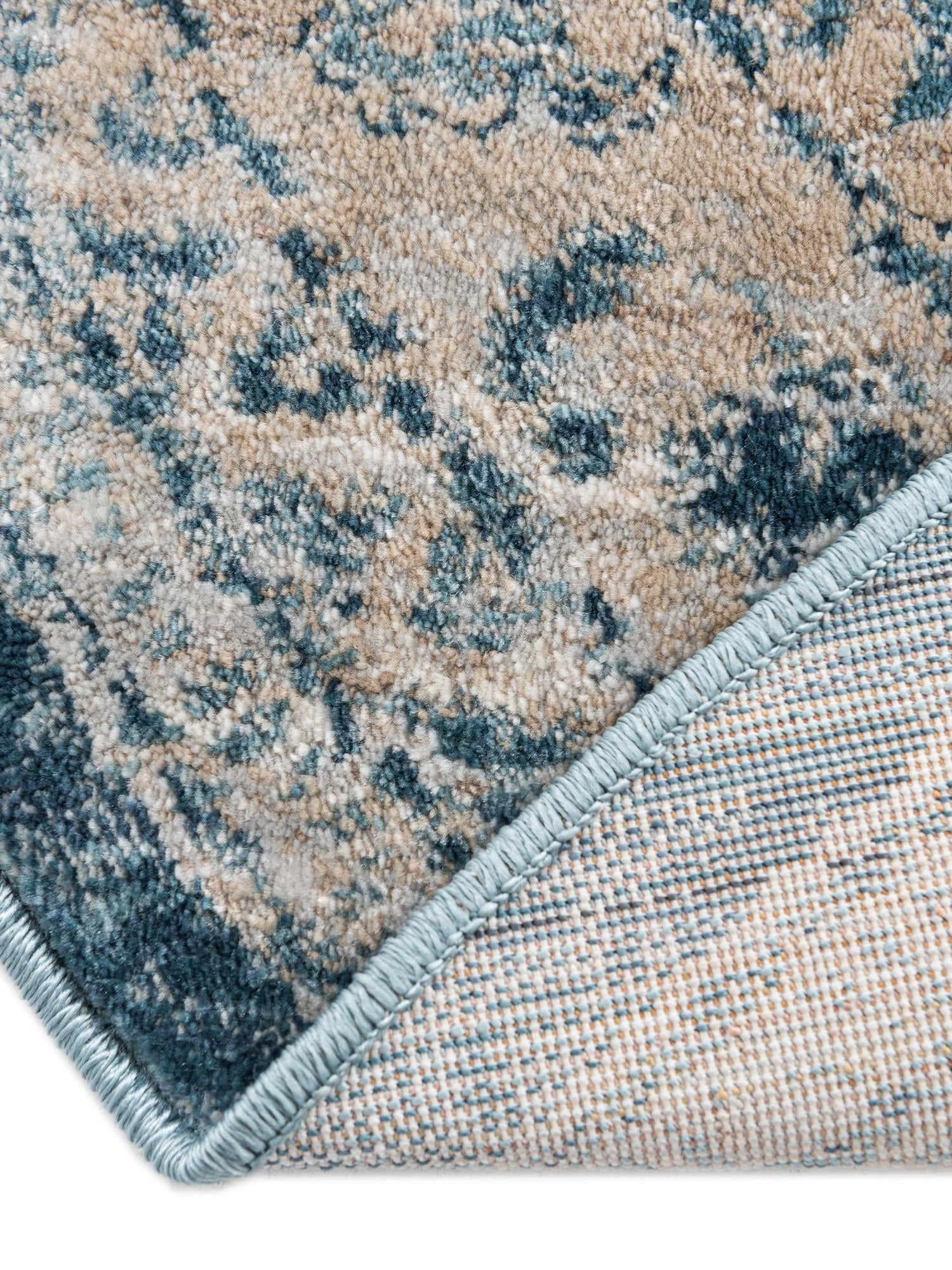 Navy Blue 5' 3 x 5' 3 Newport Round Area Rug 100% Polypropylene Traditional Distressed Classic Contemporary Carpet for Home Decor for Sale at Rug Engine