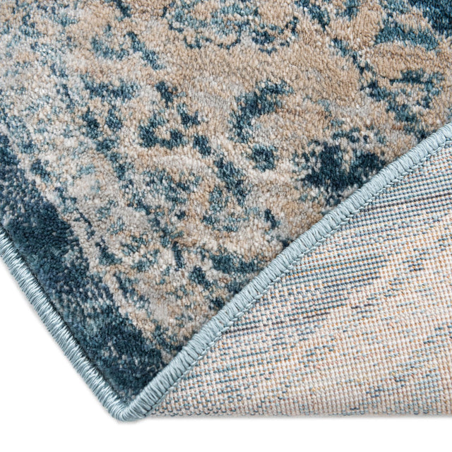 Navy Blue 5' 3 x 5' 3 Newport Round Area Rug 100% Polypropylene Traditional Distressed Classic Contemporary Carpet for Home Decor for Sale at Rug Engine