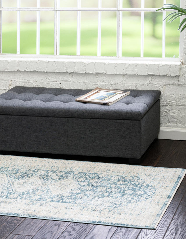 Navy Blue 2' 7 x 10' 2 Newport Runner Area Rug 100% Polypropylene Traditional Distressed Classic Contemporary Carpet for Home Decor for Sale at Rug Engine