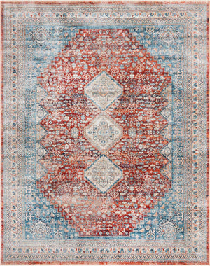 Red 7' 10 x 10' 2 Newport Rectangle Area Rug 100% Polypropylene Traditional Distressed Classic Contemporary Carpet for Home Decor for Sale at Rug Engine