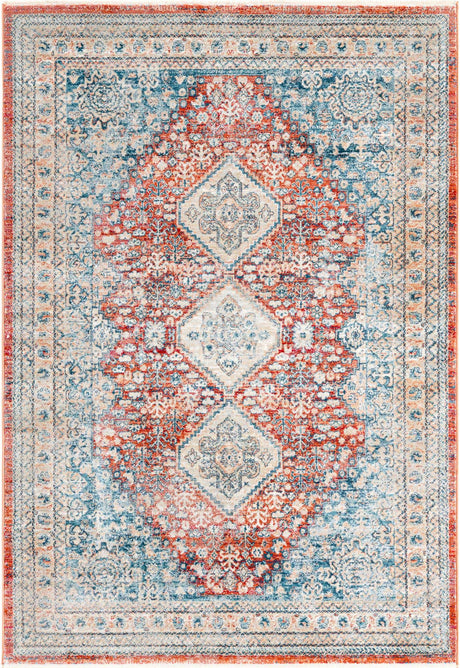 Red 4' x 5' 11 Newport Rectangle Area Rug 100% Polypropylene Traditional Distressed Classic Contemporary Carpet for Home Decor for Sale at Rug Engine