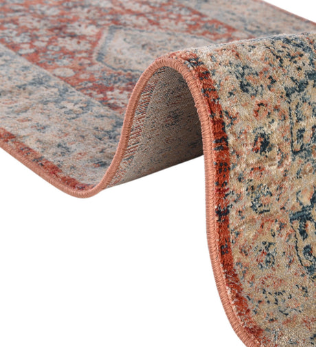 Red 10' 2 x 10' 2 Newport Round Area Rug 100% Polypropylene Traditional Distressed Classic Contemporary Carpet for Home Decor for Sale at Rug Engine