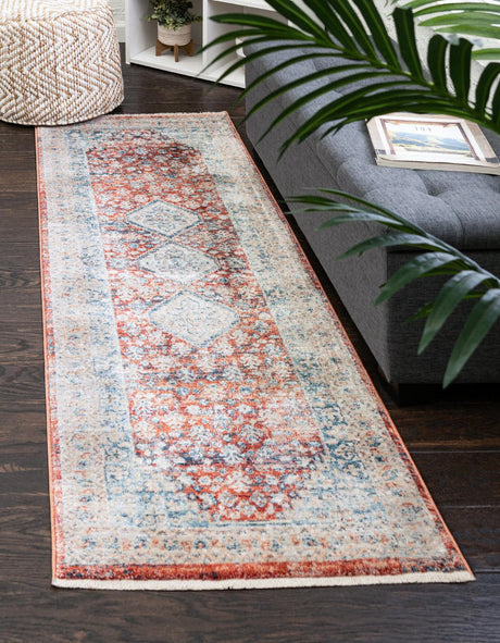 Red 2' x 5' 11 Newport Runner Area Rug 100% Polypropylene Traditional Distressed Classic Contemporary Carpet for Home Decor for Sale at Rug Engine