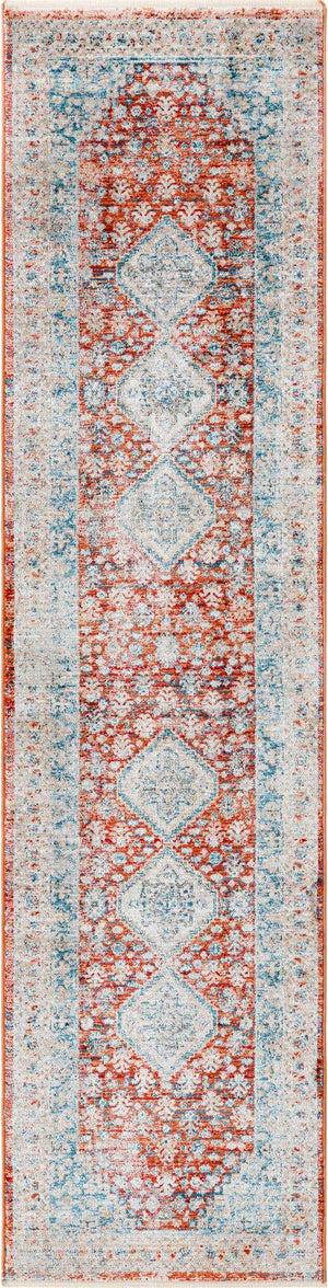 Red 2' x 8' Newport Runner Area Rug 100% Polypropylene Traditional Distressed Classic Contemporary Carpet for Home Decor for Sale at Rug Engine