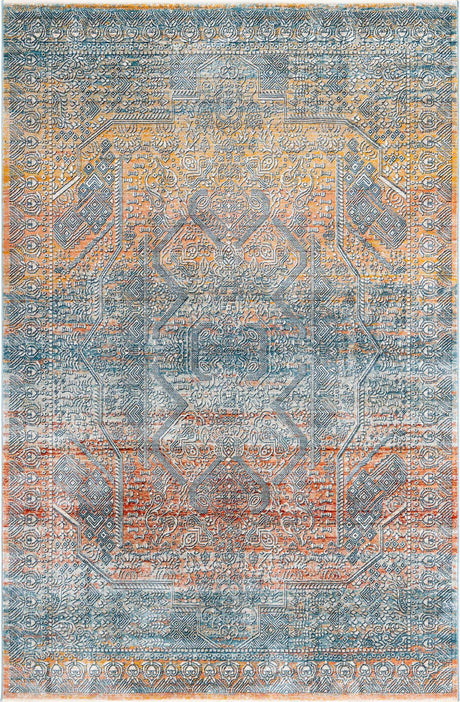 Multicolor 6' x 9' 2 Newport Rectangle Area Rug 100% Polypropylene Traditional Distressed Classic Contemporary Carpet for Home Decor for Sale at Rug Engine