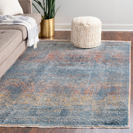 Multicolor 7' 10 x 10' 2 Newport Rectangle Area Rug 100% Polypropylene Traditional Distressed Classic Contemporary Carpet for Home Decor for Sale at Rug Engine