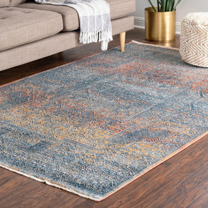 Multicolor 7' 10 x 10' 2 Newport Rectangle Area Rug 100% Polypropylene Traditional Distressed Classic Contemporary Carpet for Home Decor for Sale at Rug Engine