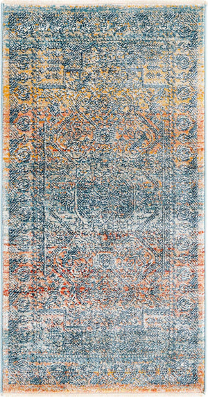 Multicolor 2' x 3' 11 Newport Runner Area Rug 100% Polypropylene Traditional Distressed Classic Contemporary Carpet for Home Decor for Sale at Rug Engine