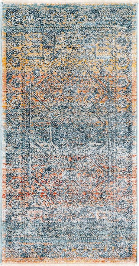 Multicolor 2' x 3' 11 Newport Runner Area Rug 100% Polypropylene Traditional Distressed Classic Contemporary Carpet for Home Decor for Sale at Rug Engine