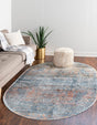 Multicolor 4' x 5' 11 Newport Oval Area Rug 100% Polypropylene Traditional Distressed Classic Contemporary Carpet for Home Decor for Sale at Rug Engine