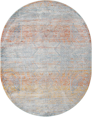 Multicolor 7' 10 x 10' 2 Newport Oval Area Rug 100% Polypropylene Traditional Distressed Classic Contemporary Carpet for Home Decor for Sale at Rug Engine