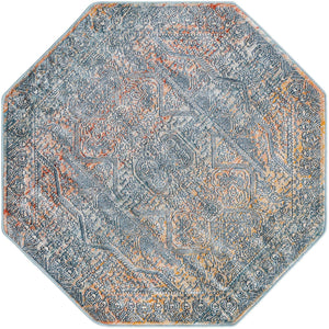 Multicolor 4' x 4' Newport Octagon Area Rug 100% Polypropylene Traditional Distressed Classic Contemporary Carpet for Home Decor for Sale at Rug Engine