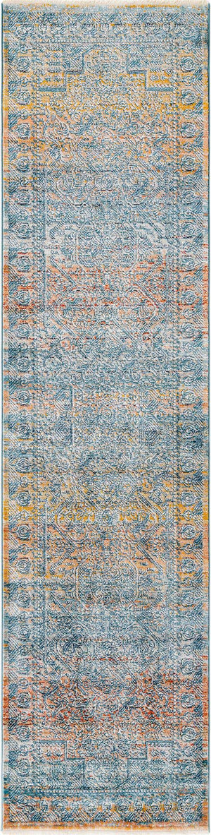 Multicolor 2' x 8' Newport Runner Area Rug 100% Polypropylene Traditional Distressed Classic Contemporary Carpet for Home Decor for Sale at Rug Engine