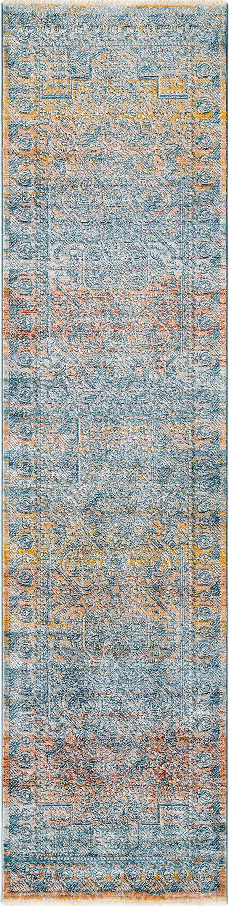 Multicolor 2' x 8' Newport Runner Area Rug 100% Polypropylene Traditional Distressed Classic Contemporary Carpet for Home Decor for Sale at Rug Engine