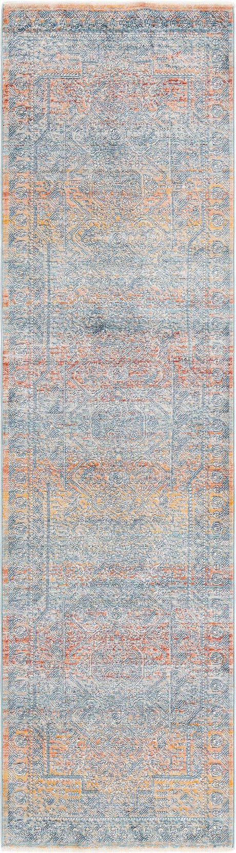 Multicolor 2' 7 x 10' 2 Newport Runner Area Rug 100% Polypropylene Traditional Distressed Classic Contemporary Carpet for Home Decor for Sale at Rug Engine