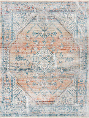 Multicolor 9' x 12' Newport Rectangle Area Rug 100% Polypropylene Traditional Distressed Classic Contemporary Carpet for Home Decor for Sale at Rug Engine