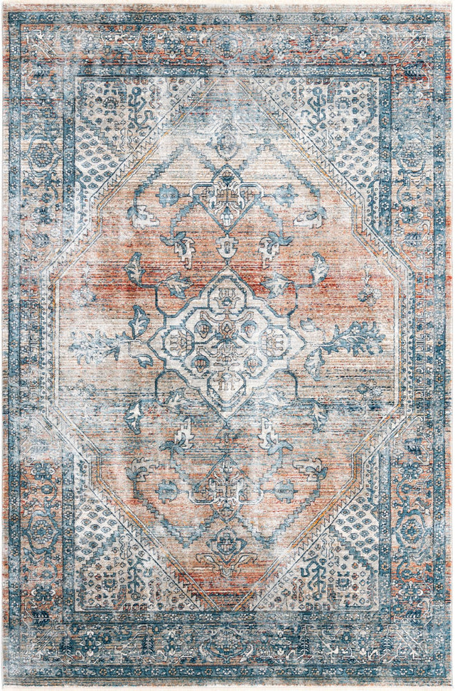 Multicolor 6' x 9' 2 Newport Rectangle Area Rug 100% Polypropylene Traditional Distressed Classic Contemporary Carpet for Home Decor for Sale at Rug Engine