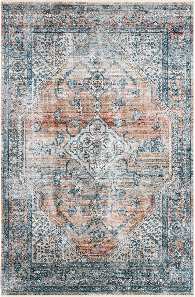 Multicolor 6' x 9' 2 Newport Rectangle Area Rug 100% Polypropylene Traditional Distressed Classic Contemporary Carpet for Home Decor for Sale at Rug Engine