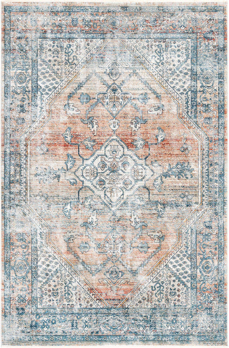 Multicolor 6' x 9' 2 Newport Rectangle Area Rug 100% Polypropylene Traditional Distressed Classic Contemporary Carpet for Home Decor for Sale at Rug Engine