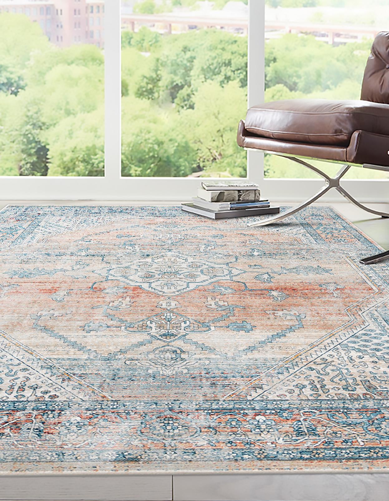 Multicolor 2' x 3' 1 Newport Rectangle Area Rug 100% Polypropylene Traditional Distressed Classic Contemporary Carpet for Home Decor for Sale at Rug Engine