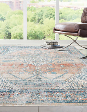 Multicolor 4' x 5' 11 Newport Rectangle Area Rug 100% Polypropylene Traditional Distressed Classic Contemporary Carpet for Home Decor for Sale at Rug Engine